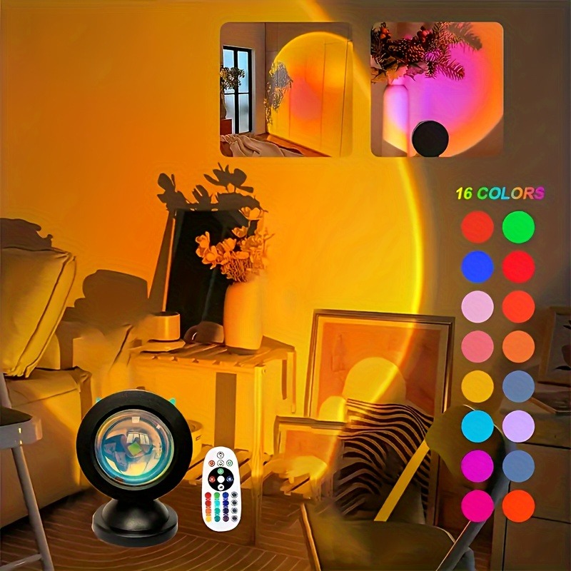 Home Cinema Led Projector - 1 adet Canlı Gün Batımı Projeksiyon