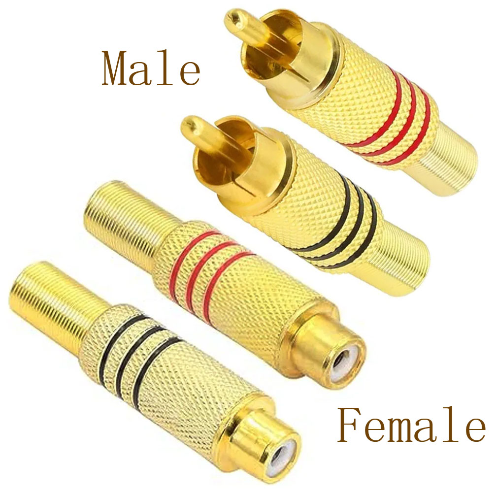 Home Cinema Solution - 4 adet RCA fiş altın kaplama
