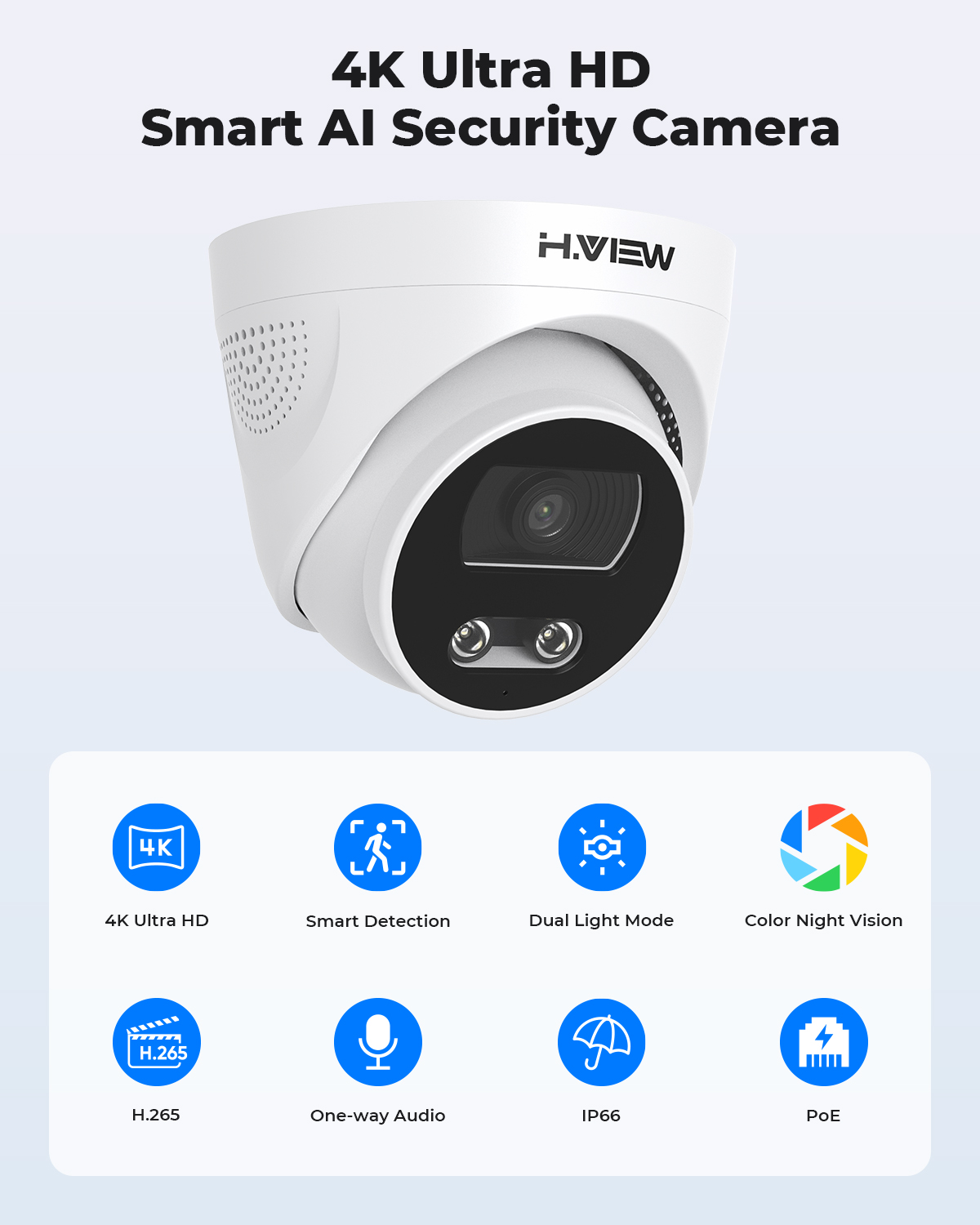 H.View Görünüm 8Mp Poe Ip kame - Home Cinema Outdoor incelemesi ve fiyatı