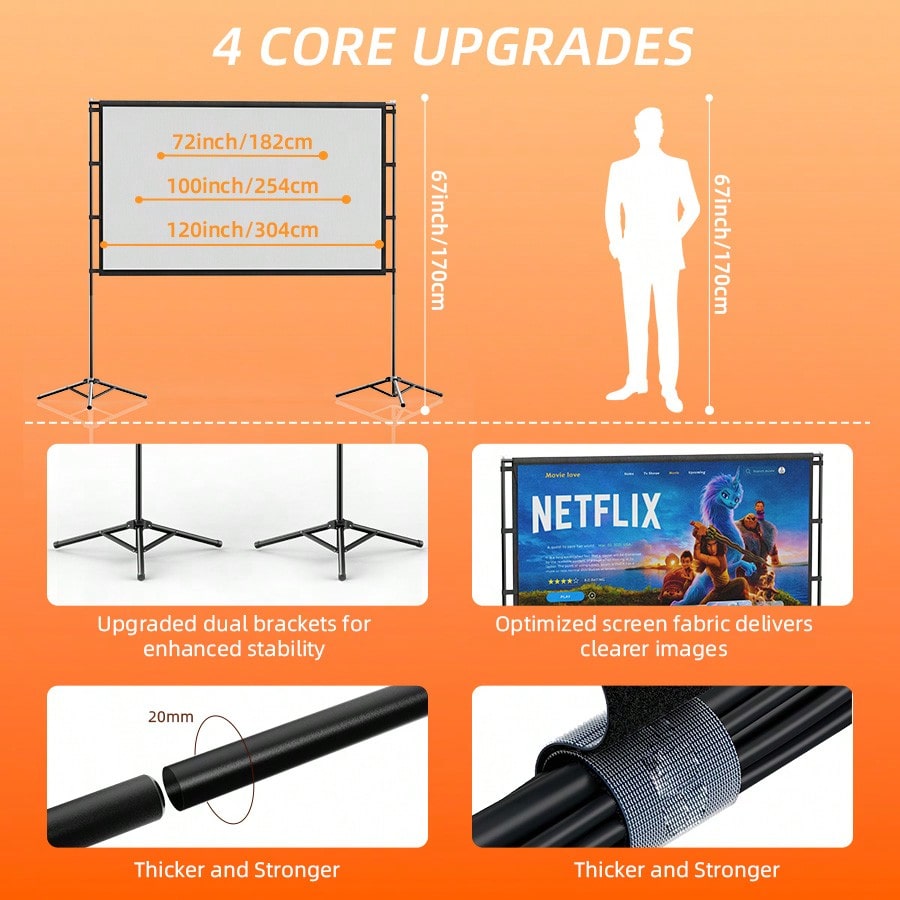 XBJ 100 İnç 4K Ultra HD Projek - Home Cinema Outdoor incelemesi ve fiyatı
