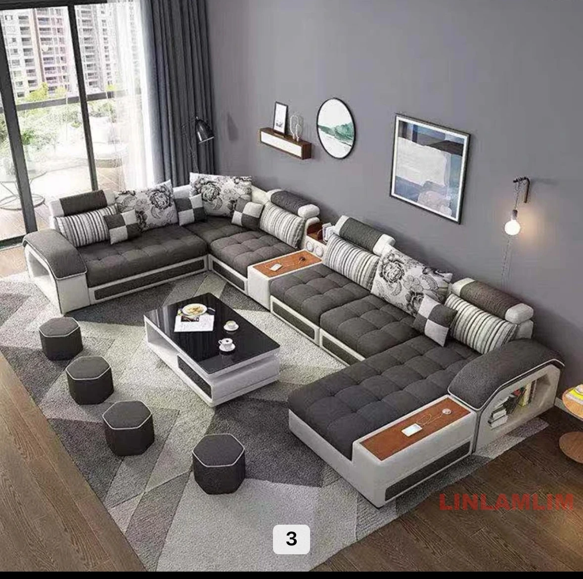 Linlamlim U Şekilli Kumaş Kane - Home Cinema Sofa incelemesi ve fiyatı