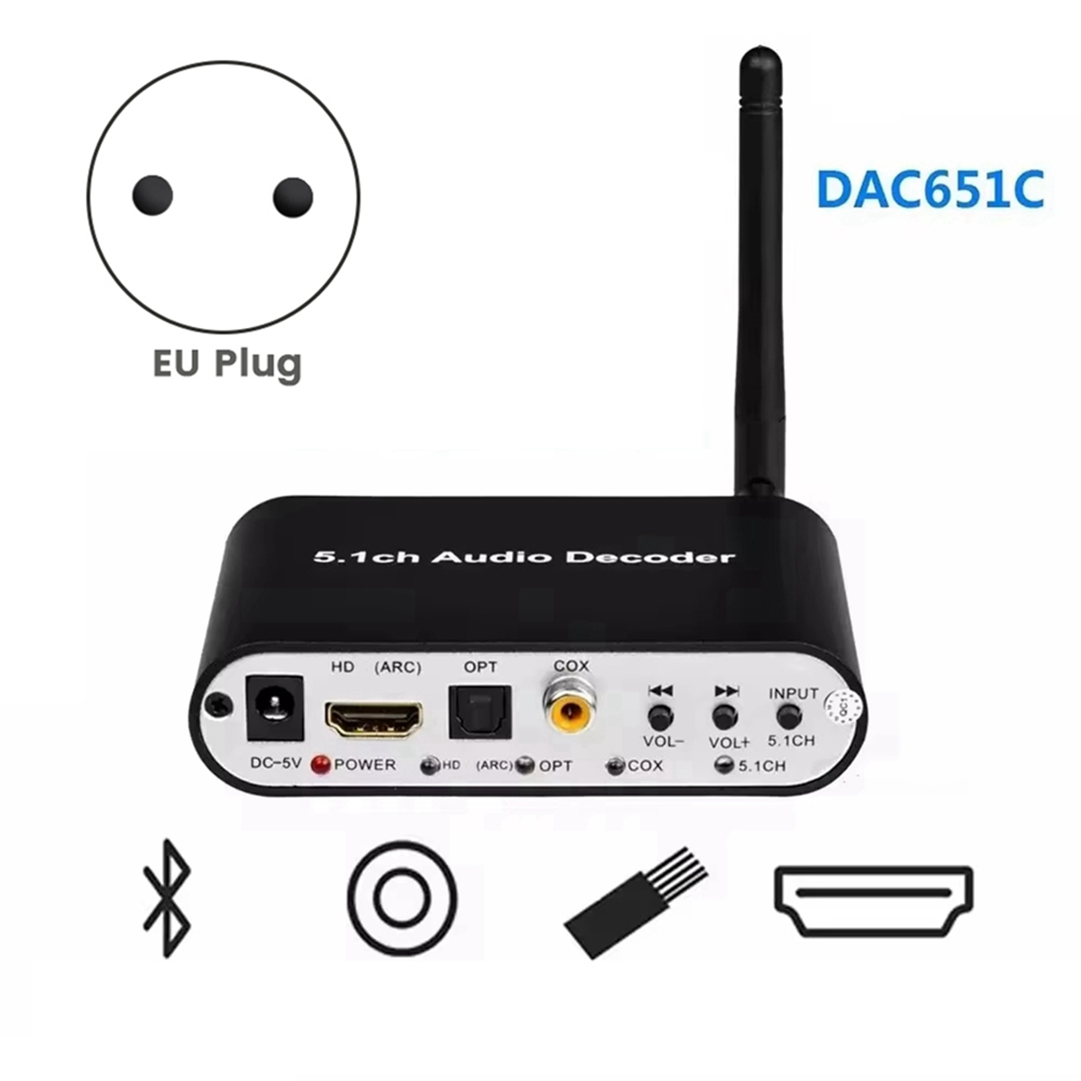 AU47-DAC651C 5.1 Ses Kod Çözüc - Surround Sound Decoder incelemesi ve fiyatı