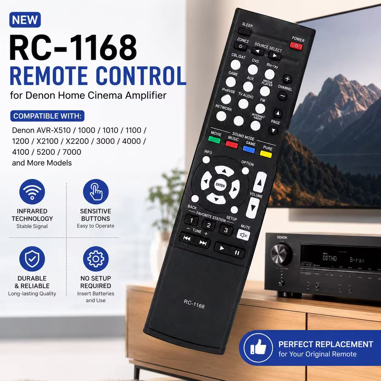 RC‑1168 Yeni Yedek Uzaktan Kum - Home Cinema Denon incelemesi ve fiyatı