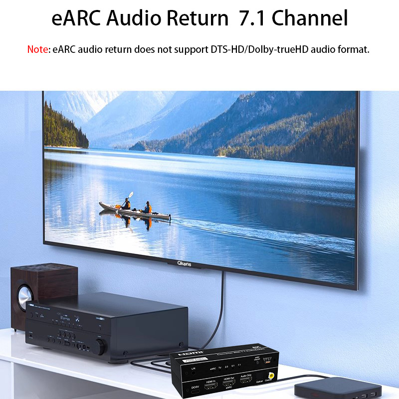 8K HDMI EARC Dönüş Ses Çıkarıc - Surround Sound Decoder incelemesi ve fiyatı