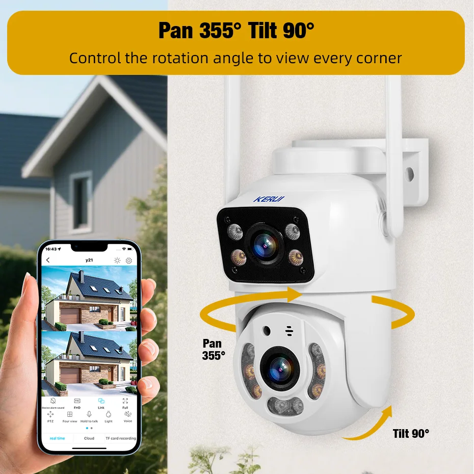 KERUI Çift Lens HD 10MP 5K PTZ - Home Cinema Outdoor incelemesi ve fiyatı