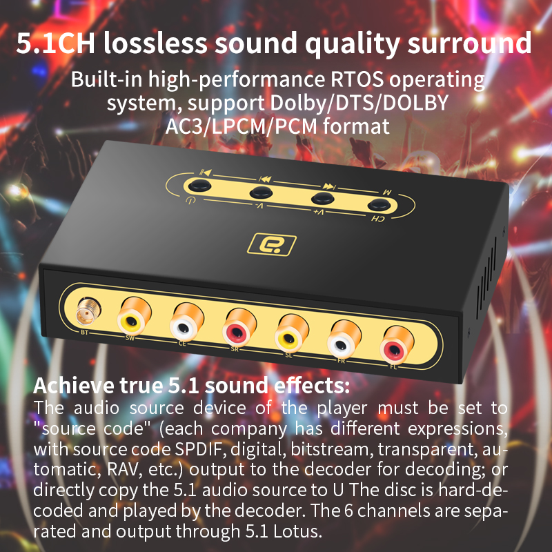 DA720 5.1CH Ses Kod Çözücü Blu - Surround Sound Decoder incelemesi ve fiyatı