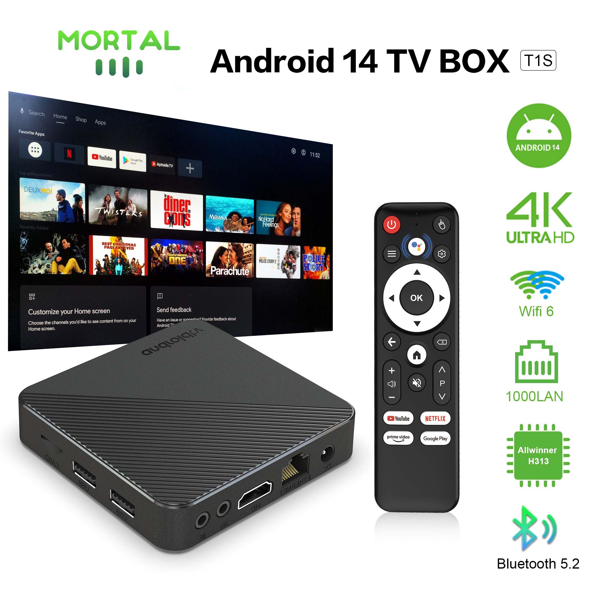 Android14 Akıllı Ev Sineması T - Home Cinema Media Player incelemesi ve fiyatı