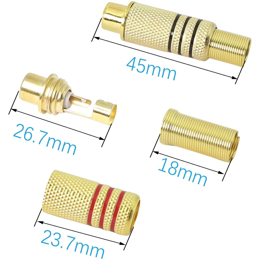 4 adet RCA fiş altın kaplama l - Home Cinema Solution incelemesi ve fiyatı